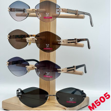 Сонцезахисні окуляри M&C Sunglasses, модель M505, безоправні лінзи "ромб", декоративні дужки.
