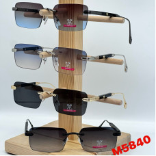 Сонцезахисні окуляри M&C Sunglasses, модель M543, безоправні прямокутні лінзи, шиповані дужки.