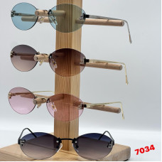 Сонцезахисні окуляри Fen di Style, модель 7035, безоправні овальні лінзи з логотипом "F"