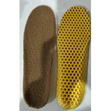 Устілки зимові обрізні «Соти», комбіновані з хутром, універсальні (36–46), 10 пар