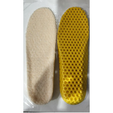 Устілки зимові обрізні «Соти», комбіновані з хутром, універсальні (36–46), 10 пар