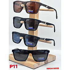 Окуляри сонцезахисні P11 Polarized, лінза антивідблиск, дужка флекс, чоловічі, Hugo Boss style, опт