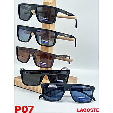Окуляри сонцезахисні P07 Polarized, лінза антивідблиск, дужка флекс, чоловічі, Lacoste style, опт