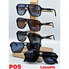 Окуляри сонцезахисні P05 Polarized, лінза антивідблиск, дужка флекс, чоловічі, Lacoste style, опт