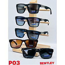 Окуляри сонцезахисні P03 Polarized, лінза антивідблиск, дужка флекс, чоловічі, Bentley style, опт
