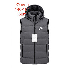 Підлікова стьобана жилетка Nike з капюшоном "Юніор" (зріст 140-164 см) 5 шт./упак. (один колір)