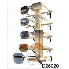 Окуляри сонцезахисні D26020, хамелеон (фотохромні), безоправні, декор Dior на дужках, унісекс, преміум якість, опт