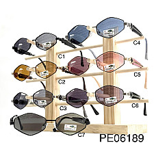 Окуляри сонцезахисні PE06189, фотохромні (хамелеон), поляризовані, геометричні, металева оправа, опт