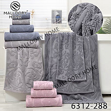 Рушники кухонні махрові Malloory Home "Монстера", розмір 35*75 см, набір 12 шт, рельєфний візерунок, преміум бавовна