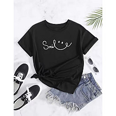 Футболка жіноча з принтом (розміри M-3XL), упаковка 5 шт., опт