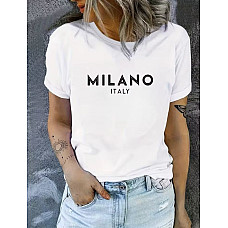 Футболка жіноча з принтом (розміри M-3XL), упаковка 5 шт., опт