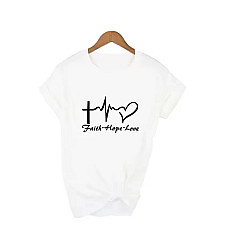 Футболка жіноча з принтом (розміри M-3XL), упаковка 5 шт., опт