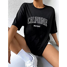 Футболка жіноча з принтом (розміри M-3XL), упаковка 5 шт., опт