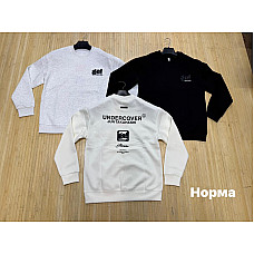 Чоловічий світшот норма двонитка з принтом  (L-4XL, Туреччина)