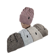 ОПТ! Жіноча Шапка На Флісі В'язка (56-58) Купити Оптом Тепла Зима Opt7km