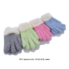 ОПТ! Жіночі Рукавички Тедді Хутро Зимові Купити Оптом 12 пар Універсальний W11 Opt7km