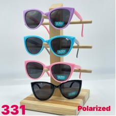 Дитячі сонцезахисні окуляри неломайки polarized опт синий рожевий жовтий фіолет чорні молочний карал сірий