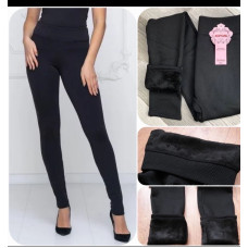 Жіночі утеплені легінси "КОРОЛЬ" з хутром. Розміри батальні. Утеплені, дуже теплі, з м’яким штучним хутром всередині. Упаковка: 12 шт.