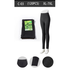 Жіночі утеплені легінси C-03. Батальні розміри: XL–7XL. Мікс кольорів. Теплі, м’які, на флісі. Упаковка: 12 шт.