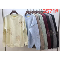 Жіночий светр , кашемір. Розмір 50–54. М’який, теплий, елегантний. Модель з високим горлом і об’ємними рукавами. Асорті кольорів.