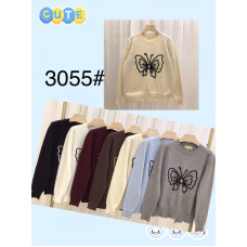 Жіночий светр , кашемір. Розмір 48-52. М’який, теплий, елегантний. Модель з високим горлом і об’ємними рукавами. Асорті кольорів.