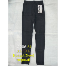 Жіночі утеплені легінси A206. Розміри від XL до 6XL. Колір — чорний. Теплі, м’які, еластичні, добре тягнуться.