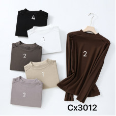 Жіночі гольфи з довгим рукавом, різні моделі (CX3011, CX3014, CX3015, CX3016). Розмір 48–52. Упаковка 12 шт. Якісна тканина, приємні до тіла, стильні дизайни.