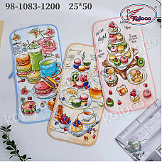 Рушники Koloco мікрофібра розмір 25×50 см. М'які, приємні на дотик, з вишивкою. Підходять для обличчя, рук, кухні.