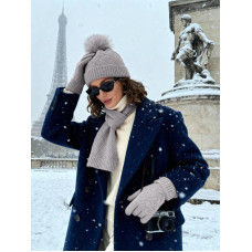 ОПТ! Жіночий Набір Шапка Шарф Рукавички Альпака Зимовий В'язаний Комплект Купити Оптом Opt7km