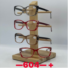 ОПТ! Жіночі Окуляри для Читання Модель 604 Cat-Eye Діоптрії +4 Стильні Оправи Оптом