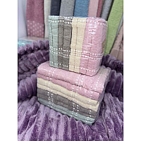 ОПТ! Набір Рушників Лицевих Махра Котон 50x100 (8 шт) Вишивка Мікс