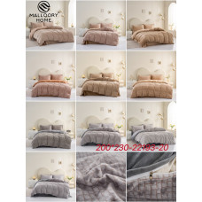 ОПТ! Велюрова Підковдра Євро 200x230 MALLOORY HOME на Блискавці 