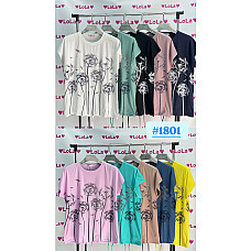 Футболка стрази БАТАЛИ розмір 56 універсал  В упаковці 10 шт мікс кольору опт