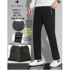 Чоловічі спортивні штани Ластівка A2094-2. Зима, на товстому флісі. Розміри 4XL–7XL (54–62).