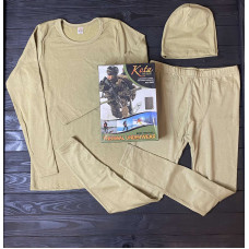 Термобілизна Kota Cod. 2002, Туреччина. Матеріал: 60% поліестер, 35% віскоза, 5% еластан. Комплект: кофта + штани + шапка. Розміри: S/M, L/XL, Battal.
