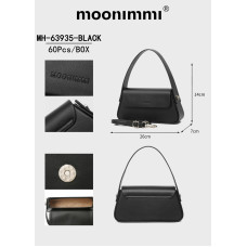 Жіноча сумка оптом Moonimmi MH-63935. Розмір: 26×14×7 см. Упаковка: 60 шт. Модна витягнута форма, зручний ремінець, застібка на магніт. Кольори: чорний, коричневий, хакі, зелений, сірий, бежевий.