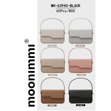 Жіноча сумка оптом Moonimmi MH-63940. Розмір: 20×12×6 см. Упаковка: 1 шт. Міні-сумка з довгим ремінцем і магнітною застібкою. Доступні кольори: чорний, рожевий, бежевий, сірий, хакі, коричневий.