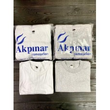 Футболка біла і сірий колір розмір L XL XXL турецка